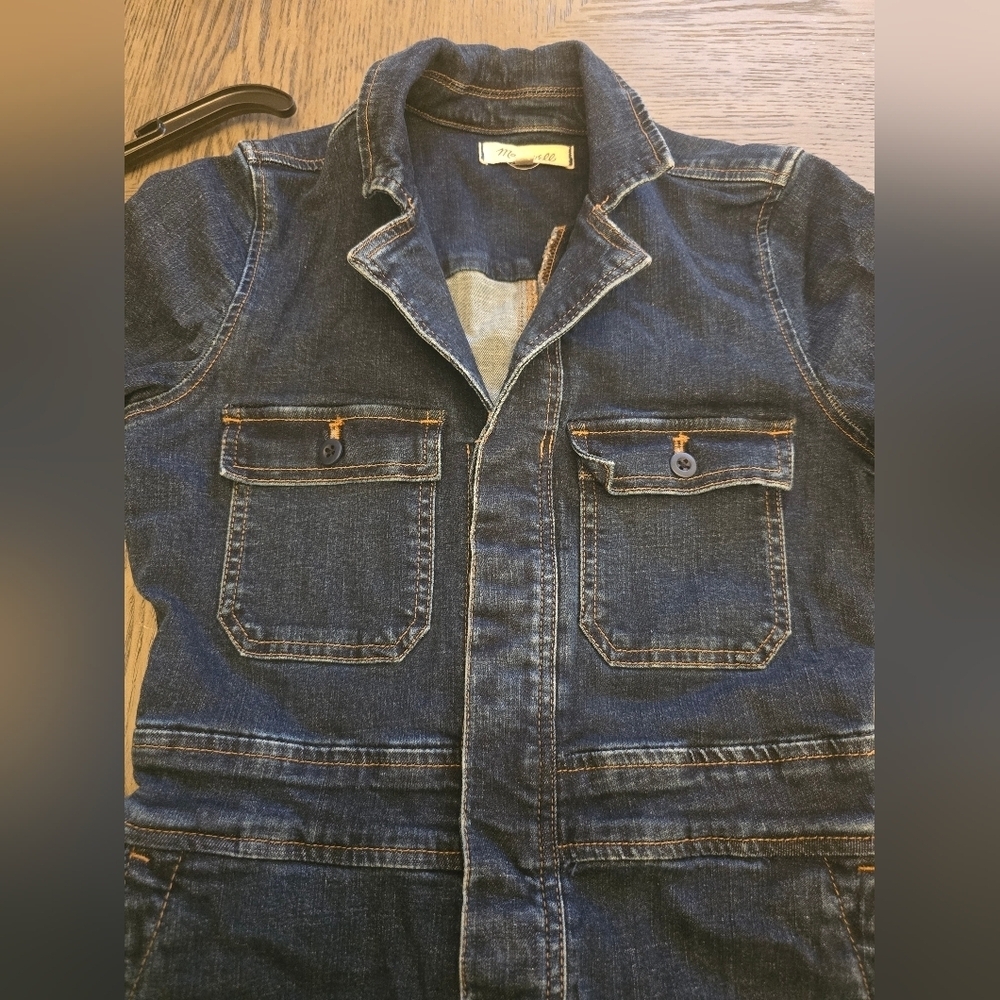 Madewell Denim Slim Coverall Jumpsuit Size 0 - Picture 6 of 16
